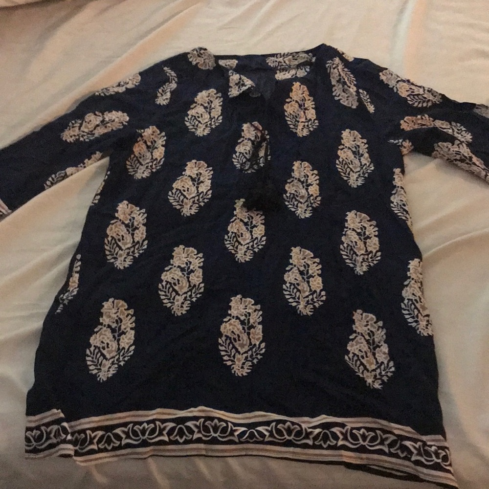 Feather tunic / swim suit cover up